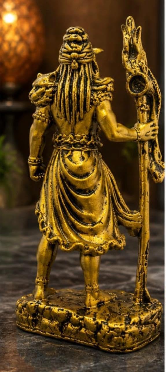 Shiva Standing Statue with Trishul Finish